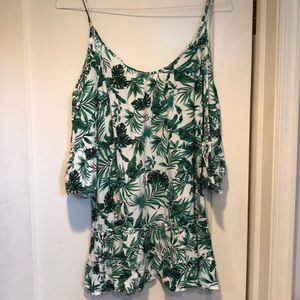 Palm print swim cover up/dress, size M
